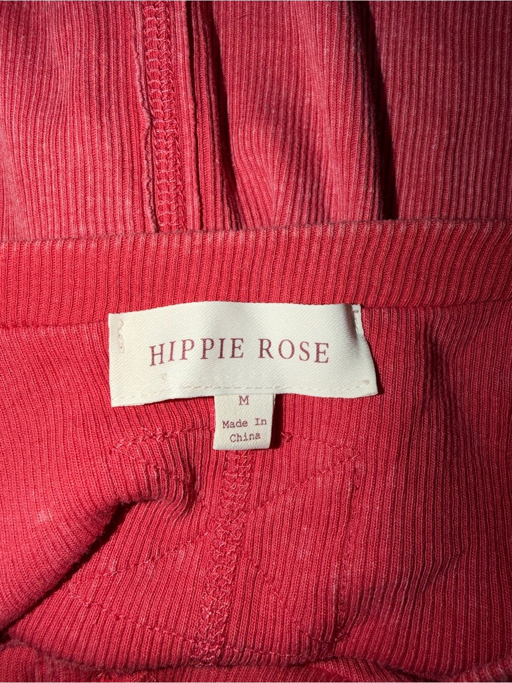 Hippie Rose Coral Pink Ribbed Button-Front Tank - Picture 3 of 3